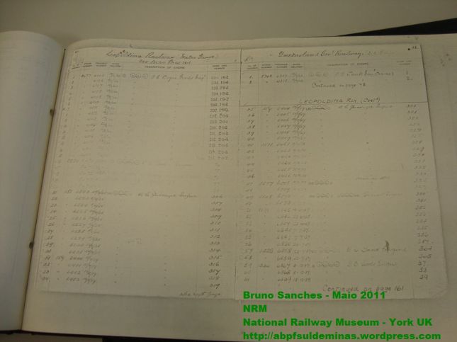 Registro de encomenda da Locomotiva 327 - National Railway Museum