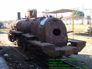 Caldeira da locomotiva já com água