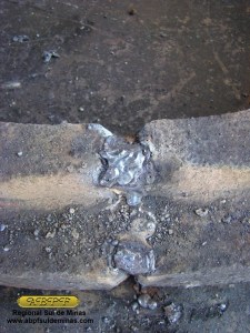 Inicio da soldagem do quadro