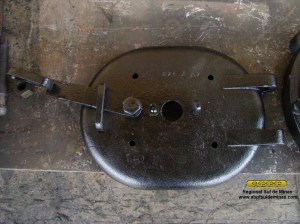 Porta da fornalha após pintura