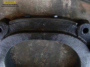 Detalhe do reforço e da solda realizada