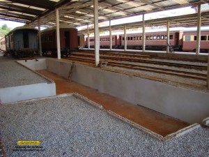 Aspecto da futura vala de manutenção