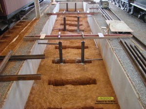 Inicio da concretagem das vigas de sustenção