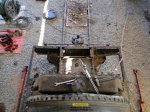 Vista superior do local da caixa de fumaça