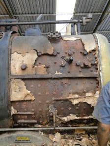 Aspecto da caldeira após remoção do revestimento