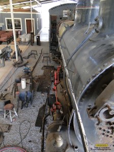 Vista superior da locomotiva