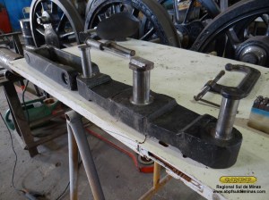 Conferindo os pinos na barra de equillibrio