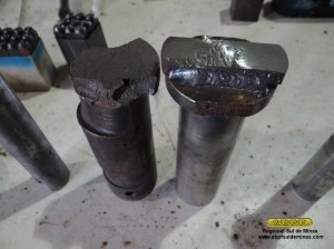 Aspecto do pino original (esquerda) e novo pino