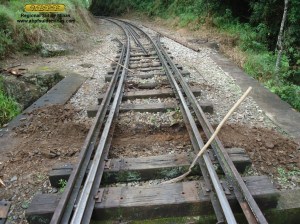 Inicio da remoção dos dormentes na cabeceira inferior