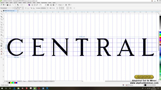 Vetorização dos caracteres conforme instruções normativas da RFFSA
